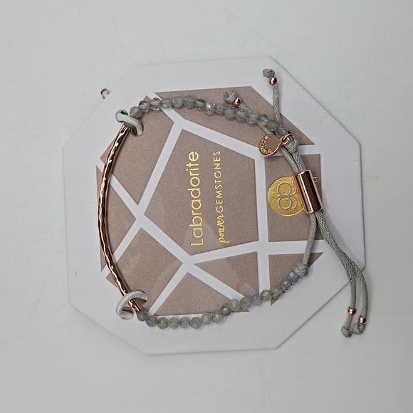 Gorjana Labradorite Rose Gold Power Gemstone Bracelet - BALANCE - Picture 2 of 4